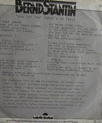 Bernd Stantin : Was Ist Los (7")