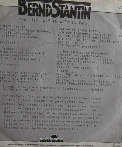 Bernd Stantin : Was Ist Los (7")