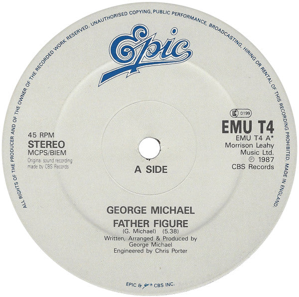 George Michael : Father Figure (12", Single)