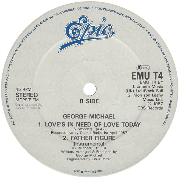 George Michael : Father Figure (12", Single)