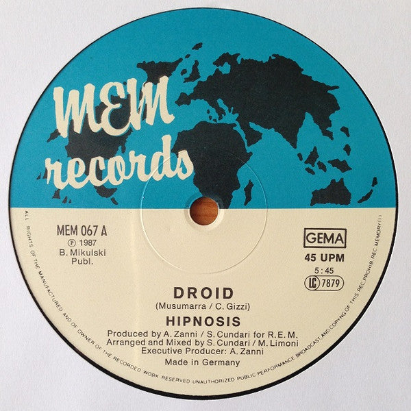 Hipnosis : Droid / Automatic Piano (12", Maxi)