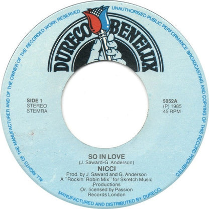 Nicci* : So In Love (7")