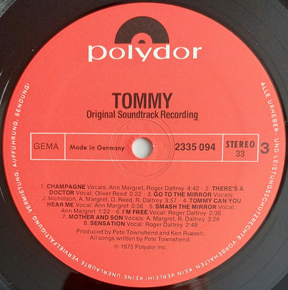Various : Tommy (Original Soundtrack Recording) (2xLP, Album, RP)
