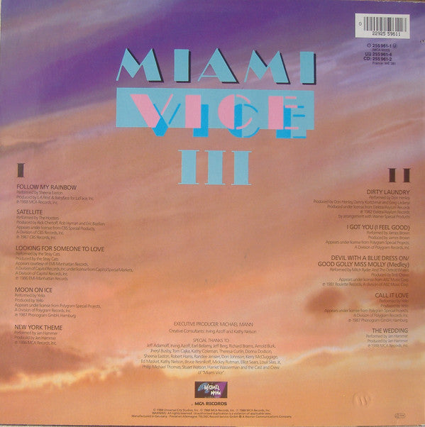 Various : Miami Vice III (LP, Comp, Whi)