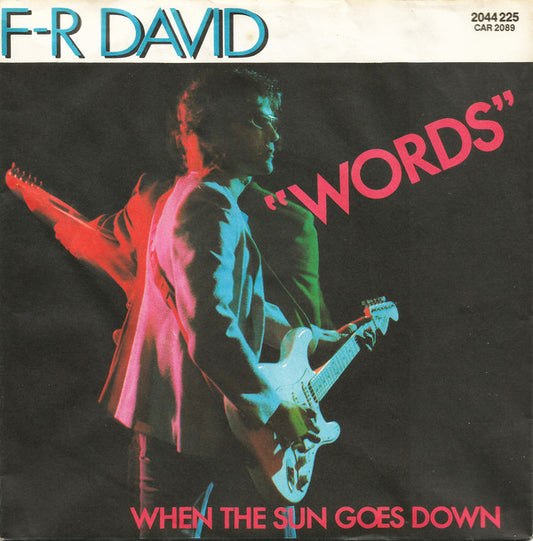 F-R David* - Words (7", Single) (Near Mint (NM or M-))