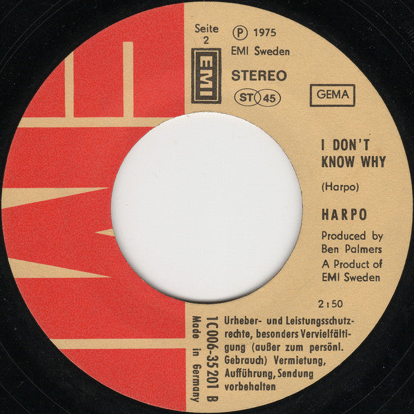 Harpo : Moviestar (7", Single)