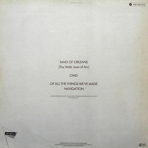 Orchestral Manoeuvres In The Dark : Maid Of Orleans (12", Single)
