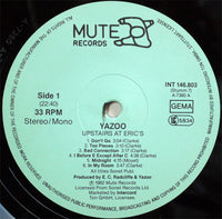 Yazoo : Upstairs At Eric's (LP, Album)