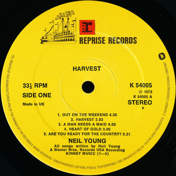 Neil Young : Harvest (LP, Album, RE, Gat)
