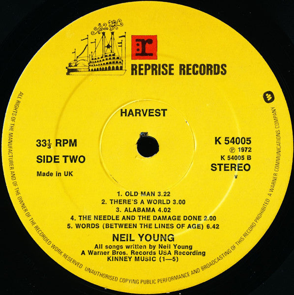 Neil Young : Harvest (LP, Album, RE, Gat)