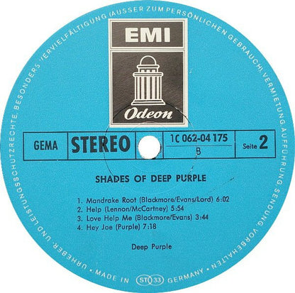 Deep Purple : Shades Of Deep Purple (LP, Album)