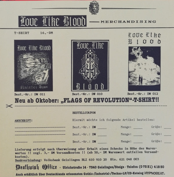 Love Like Blood : Sinister Dawn (12", EP)