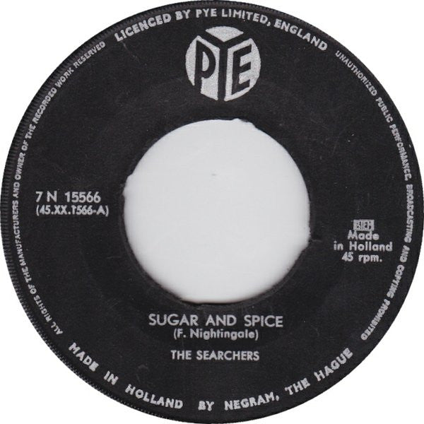 The Searchers : Sugar And Spice / Sure Know A Lot About Love (7", Single)