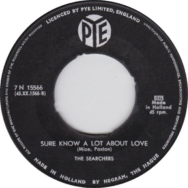 The Searchers : Sugar And Spice / Sure Know A Lot About Love (7", Single)
