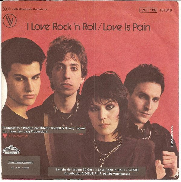 Joan Jett & The Blackhearts : I Love Rock 'N Roll (7", Single, 1st)