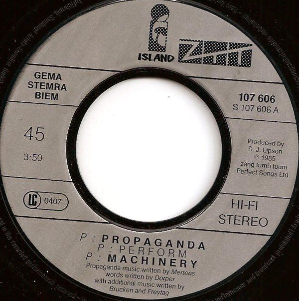 Propaganda : p: Machinery (7", Single)