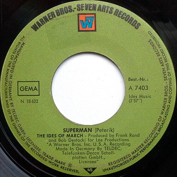 The Ides Of March : Superman (7", Single)
