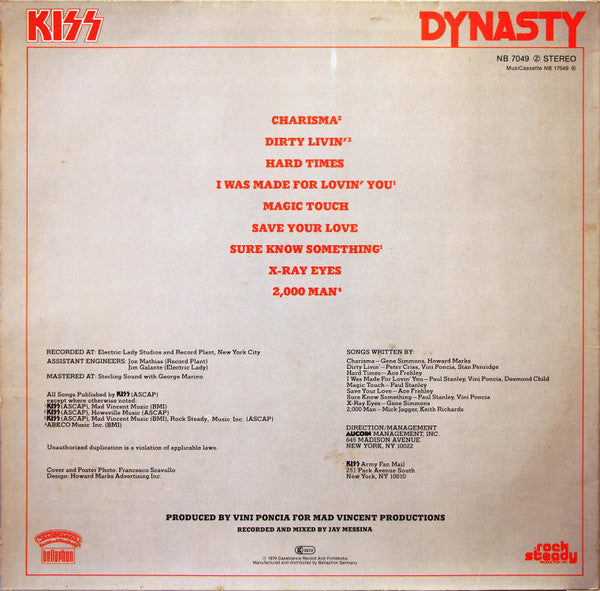 Kiss : Dynasty (LP, Album)
