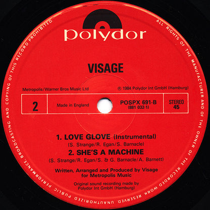 Visage : Love Glove (12", Single)