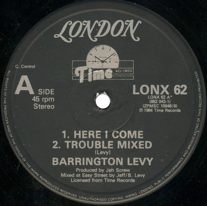 Barrington Levy : Here I Come (12")