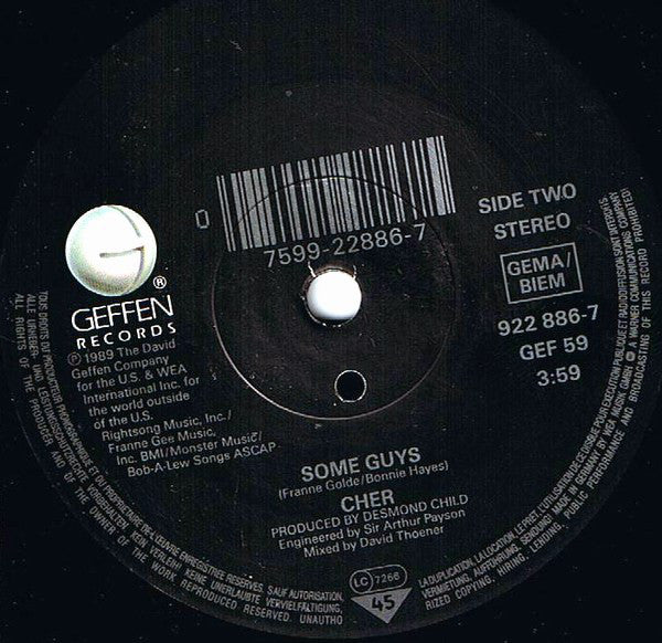 Cher : If I Could Turn Back Time (7", Single)