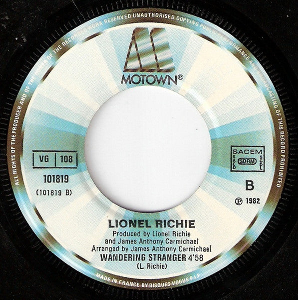 Lionel Richie : All Night Long (All Night) (7", Single)