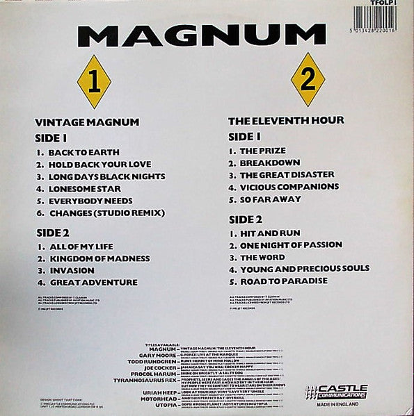 Magnum (3) : Vintage Magnum / The Eleventh Hour (2xLP, Comp, Gat)