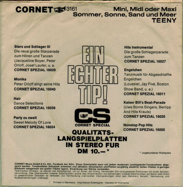 Teeny (2) : Mini, Midi Oder Maxi (7")