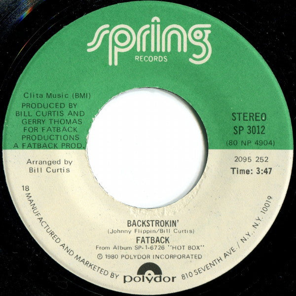 Fatback* : Backstrokin' / Love Spell (7", 18 )