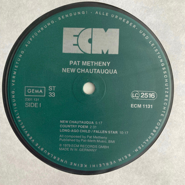 Pat Metheny : New Chautauqua (LP, Album)