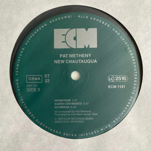 Pat Metheny : New Chautauqua (LP, Album)