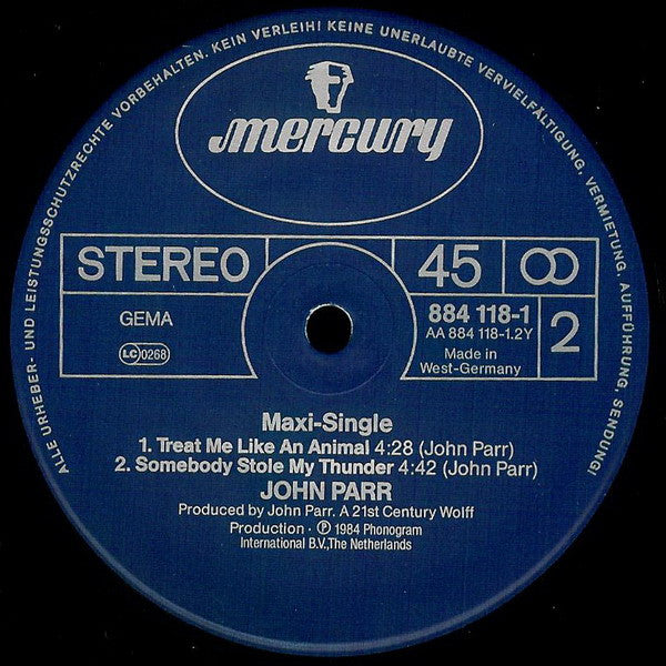 John Parr : St. Elmo's Fire (Man In Motion) (12", Maxi)