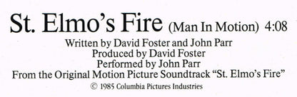John Parr : St. Elmo's Fire (Man In Motion) (12", Maxi)
