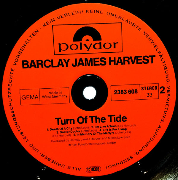 Barclay James Harvest : Turn Of The Tide (LP, Album)