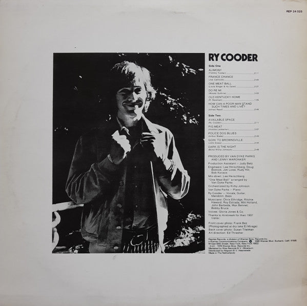 Ry Cooder : Ry Cooder (LP, Album, RE)