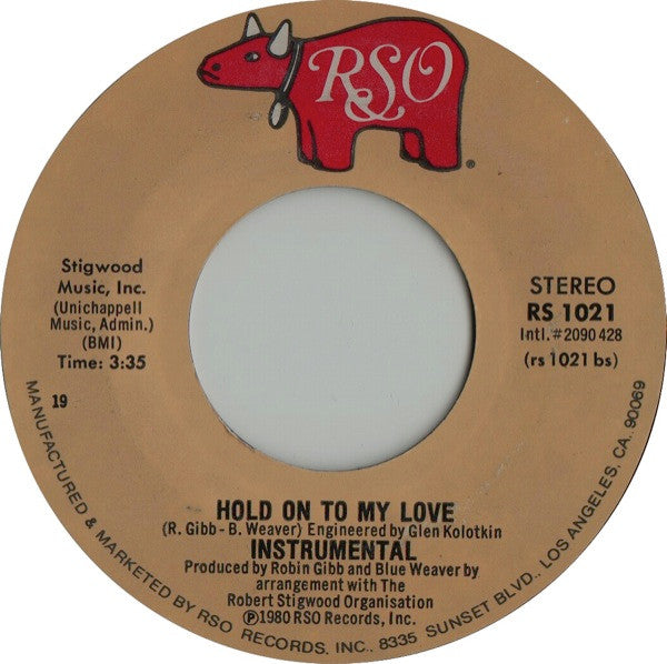 Jimmy Ruffin : Hold On To My Love (7", Single, 19 )