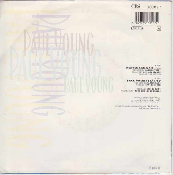 Paul Young : Heaven Can Wait (7")