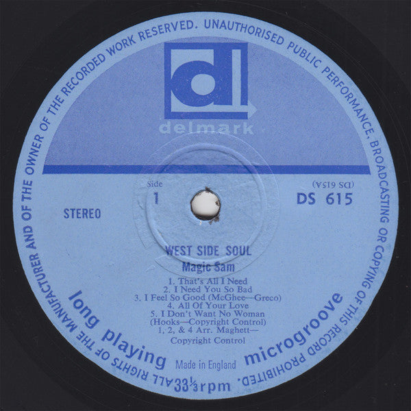 Magic Sam Blues Band : West Side Soul (LP, Album)