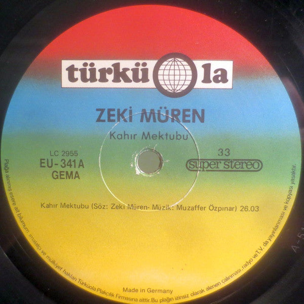 Zeki Müren : Özpınar'ın Pınarından Kahır Mektubu (LP, Album)