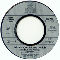 Nina Hagen / Lene Lovich : Don't Kill The Animals (7", Single)