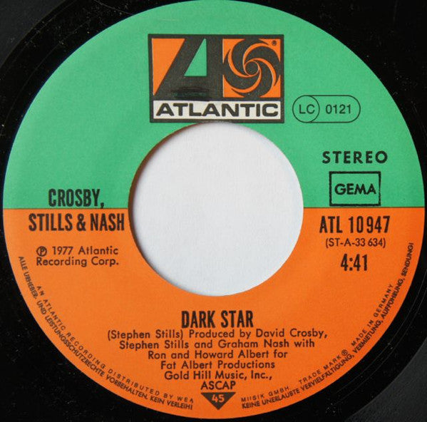 Crosby, Stills & Nash : Just A Song Before I Go (7", Single)