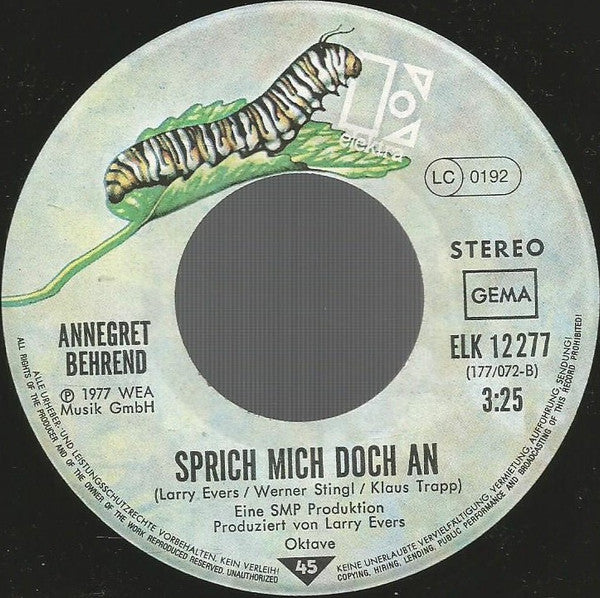 Annegret Behrend : Das Erste Mal (Bilitis) (7", Single)