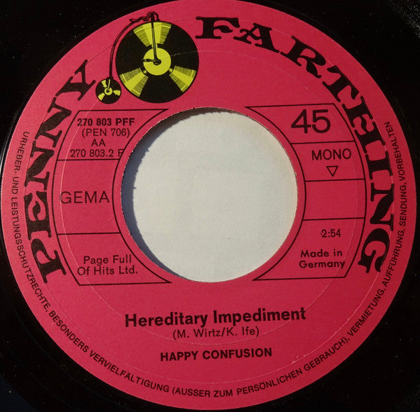 Happy Confusion : Yes Sir / Hereditary Impediment (7", Single, Mono)