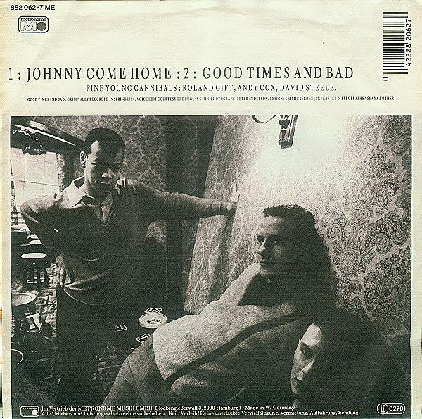 Fine Young Cannibals : Johnny Come Home (7", Single)