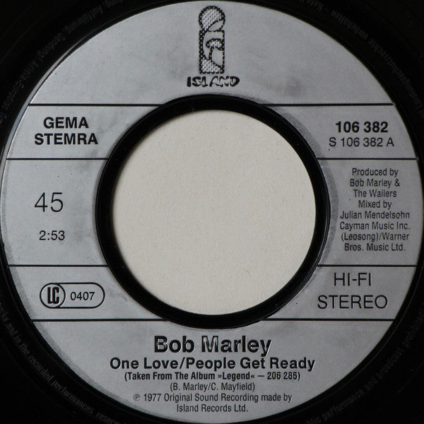 Bob Marley And The Wailers* : One Love/People Get Ready (7", Single)