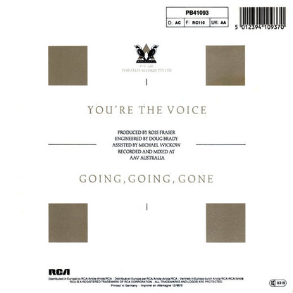 John Farnham : You're The Voice (7", Single)