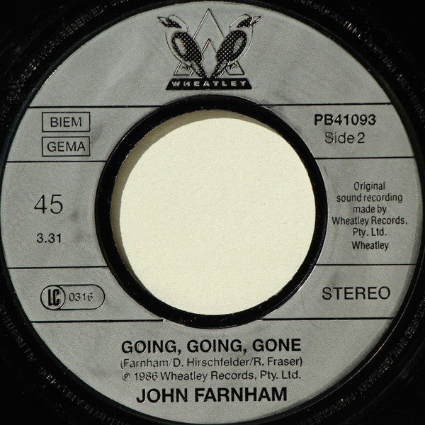 John Farnham : You're The Voice (7", Single)