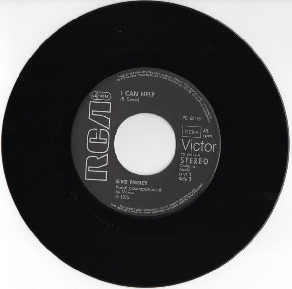 Elvis Presley : I Can Help (7", Single)