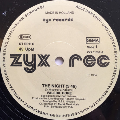 Valerie Dore : The Night (Special Remix) (12")