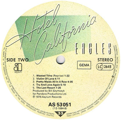 Eagles : Hotel California (LP, Album, RE, Gat)